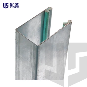 מסילה מובילה מפלדה מגולוונת לדלתות תריס גלילה